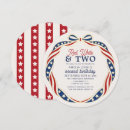Search for red white and two birthday invitations Stars and stripes