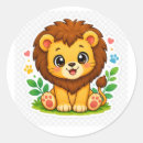 Search for cartoon lion stickers Safari animal