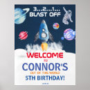 Search for space birthday party posters Blast off