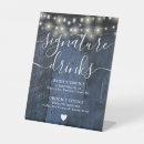 Search for rustic signature drinks wedding signs String lights