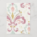 Search for damask pattern postcards Pink