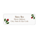 Search for red brown return address labels Holly
