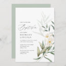 Search for white flowers christening invitations Greenery