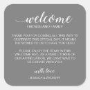 Search for welcome bag wedding stickers Elegant
