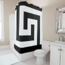 Search for greek shower curtains Black and white