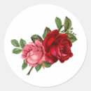 Search for vintage red rose stickers Retro