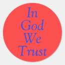Search for trust in god stickers America