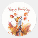 Search for autumn fall leaves stickers Fox