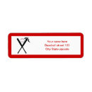 Search for baseball return address labels Red