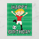Search for boys soccer birthday cards Red