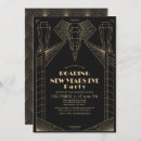 Search for art deco new year invitations Gold