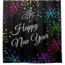 Search for new year shower curtains Black