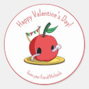 Search for apple with worm stickers For kids
