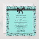 Search for teal and black wedding invitations Blue