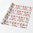 Search for pig christmas wrapping paper Santa