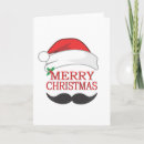 Search for mustache christmas cards Santa