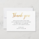 Search for gold thank you cards White