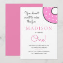 Search for pink doughnut birthday invitations Girl