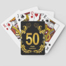 Search for 50 years playing cards Gold