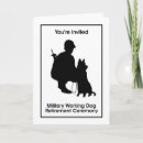 Search for working dog invitations Retirement