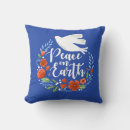 Search for peace on earth christmas cushions Blue