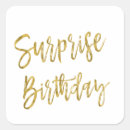 Search for surprise party seals stickers Gold