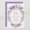 Search for purple flowers engagement party invitations Lavender
