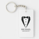 Search for tuxedo rectangular key rings Black
