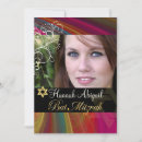 Search for rainbow bar bat mitzvah invitations Gold