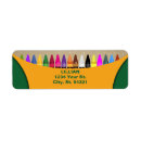 Search for crayon return address labels Colourful