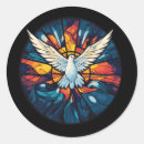 Search for stained glass christian stickers Dove