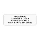 Search for bold letters return address labels Minimalist