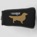 Search for golden retriever golf head covers Dog
