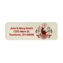 Search for red snowflake return address labels Plaid