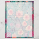 Search for pretty lined stationery paper Flowers