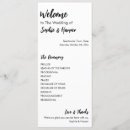 Search for outline wedding programs Black and white