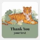 Search for jungle thank you stickers Tiger