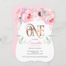 Search for rose gold 1st birthday invitations Elegant