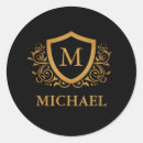 Search for monogram stickers Golden