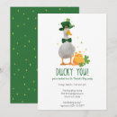 Search for cute irish invitations Shamrocks