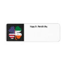 Search for st patrick day return address labels Clover