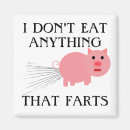 Search for funny vegan magnets Pig