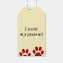 Search for paw print gift tags Red