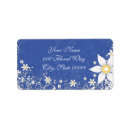 Search for royal blue wedding return address labels Floral