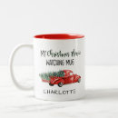 Search for vintage red truck mugs Christmas tree