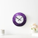 Search for purple glitter clocks Sparkly