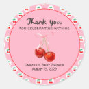 Search for pink bow thank you stickers Cherries