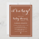 Search for calligraphy baby shower invitations Terracotta