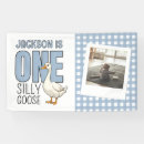 Search for farm birthday party decor One silly goose
