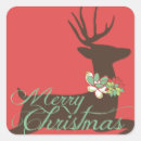 Search for deer silhouette stickers Merry christmas